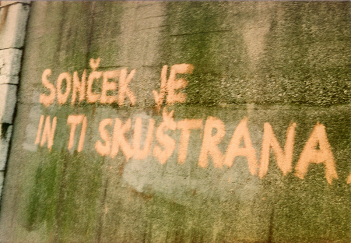 Academic Years - Grafitti on the right riverbank of Ljubljanica