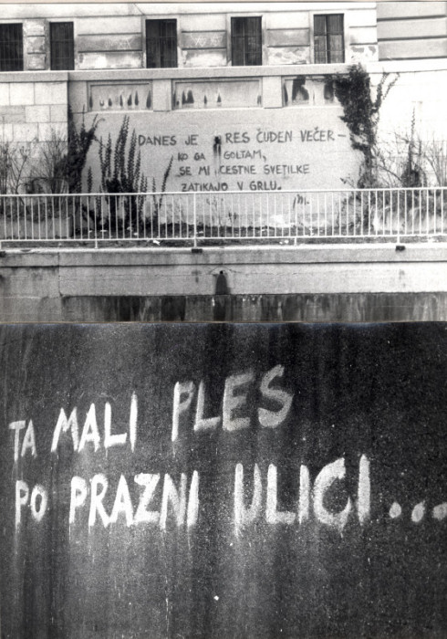 Academic Years - Grafitti on the left riverbank of Ljubljanica