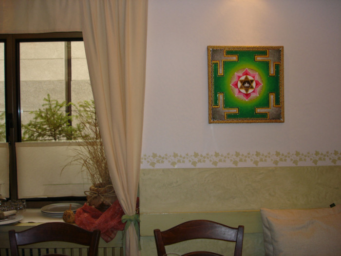 Yantras - Kamla yantra in the room