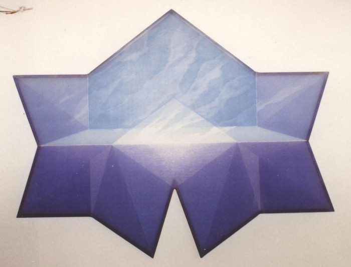 Silk paintings - Blue Horizon